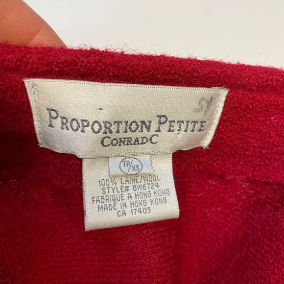 Proportion Petite 100% Wool fire engine red fringe theatre coat women’s size XS - Picture 8 of 9